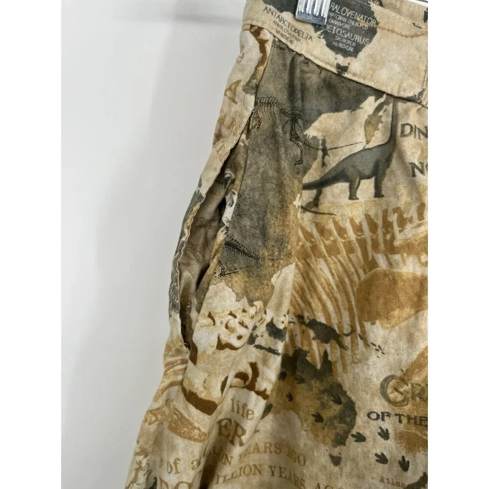 Retrolicious Skater Skirt in Brown dinosaur fossil Print No size see measurement
